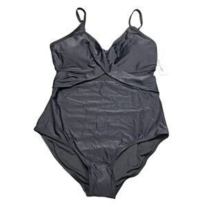 New Sheisme One Piece Swimsuit Swimwear Sz Large Bathing Suit Sheer Wrapped Sun